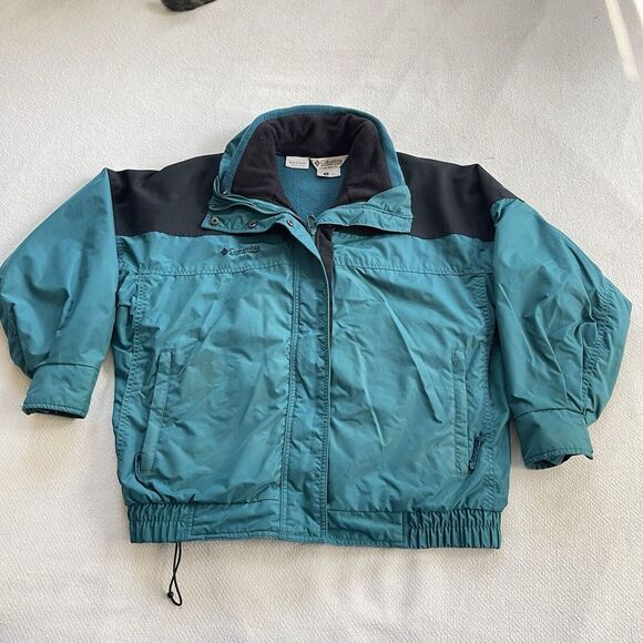 Vintage Columbia Medium Bugaboo Jacket Snow Ski 3-in-1 Teal‎ Blue USA 90s Y2K - Picture 1 of 16